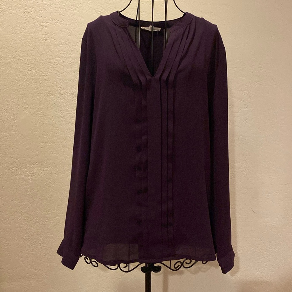 EUC 41 Hawthorn M purple blouse